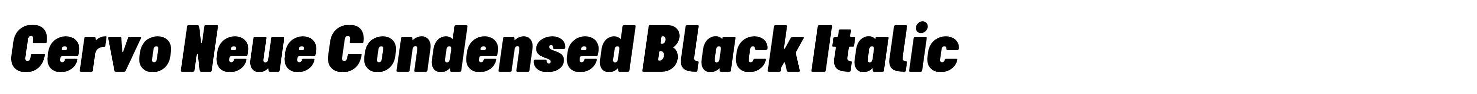 Cervo Neue Condensed Black Italic